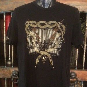 TRUE RELIGION MENS EMBROIDERED KNIT TOP